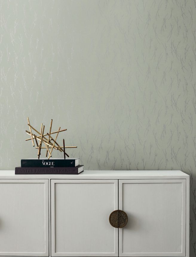 Green-silver wallpaper, MD7194, Modern Metals, York